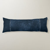 Coussins Longs Romance de la marine de minuit | Blue Satiny Grung (Devant)