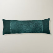 Coussins Longs Romance Turquoise de minuit | Dark Satiny Grunge D (Dos)