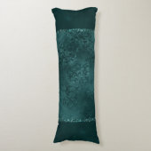 Coussins Longs Romance Turquoise de minuit | Dark Satiny Grunge D (Devant (Vertical))