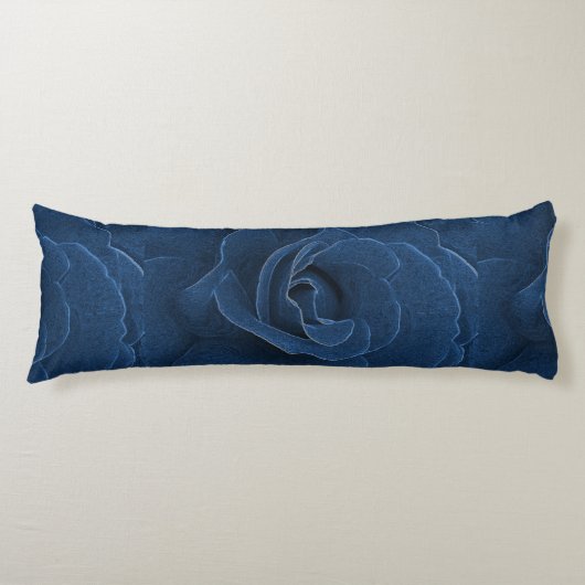 Coussins Longs Rose bleu velours (Devant)