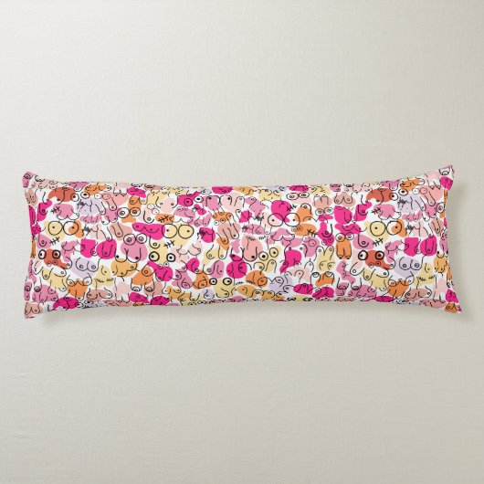 Coussins Longs rose breast design (Dos)