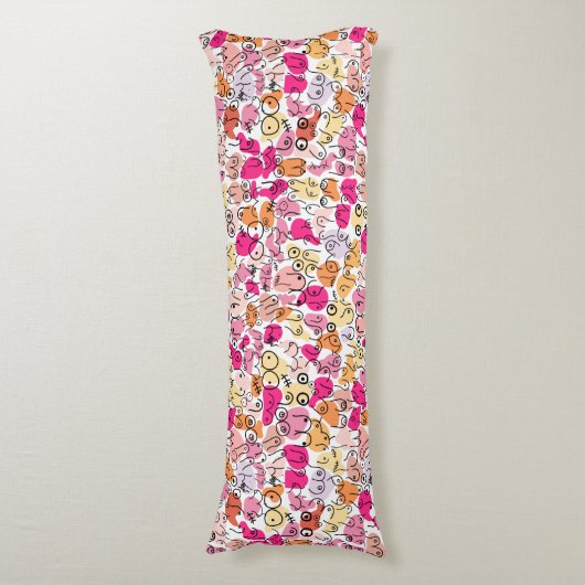 Coussins Longs rose breast design (Devant (Vertical))