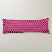 Coussins Longs Rose clair, rose vif et pois noirs (Dos)