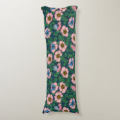 Coussins Longs Rose de chien et papillons (Devant (Vertical))