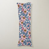 Coussins Longs Rose de chien et papillons (Devant (Vertical))