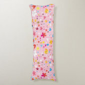 Coussins Longs rose de motif de bande dessinée d'amusement (Devant (Vertical))