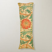 Coussins Longs Rose et Rose par William Morris (Devant (Vertical))