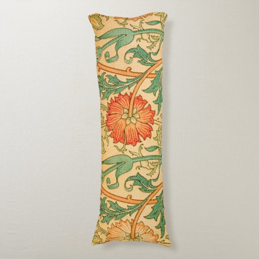 Coussins Longs Rose et Rose par William Morris (Devant (Vertical))