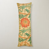 Coussins Longs Rose et Rose par William Morris (Dos (Vertical))