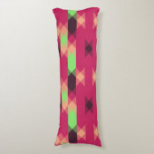 Coussins Longs rose et vert géométrique (Devant (Vertical))