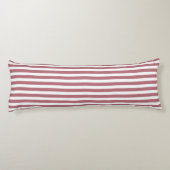 Coussins Longs Rose Gold Blanc Simple Rayé Horizontal (Dos)