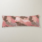 Coussins Longs Rose Gold Faux Parties scintillant Camouflage rose (Dos)