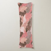 Coussins Longs Rose Gold Faux Parties scintillant Camouflage rose (Devant (Vertical))