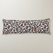 Coussins Longs Rose Gold impression léopard noir guépard tendance (Dos)