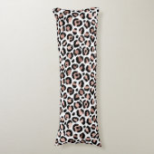 Coussins Longs Rose Gold impression léopard noir guépard tendance (Devant (Vertical))