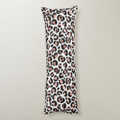Coussins Longs Rose Gold impression léopard noir guépard tendance (Dos (Vertical))