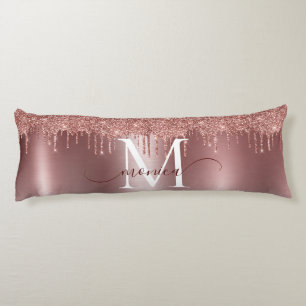 Coussins Longs Rose Gold Metal Parties scintillant Drivers Nom du