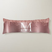 Coussins Longs Rose Gold Metal Parties scintillant Drivers Nom du (Devant)