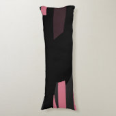 Coussins Longs rose gris et noir abstrait (Devant (Vertical))