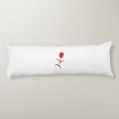 Coussins Longs Rose Madder, Rouge lave, design floral (Dos)