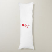 Coussins Longs Rose Madder, Rouge lave, design floral (Devant (Vertical))