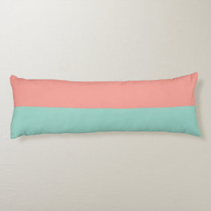 Coussins Longs Rose Pâle Abricot Ambre Yucca et Arbor Vert Horiz