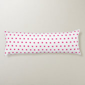 Coussins Longs Rose Petit Pointe Polka Blanc Couleur Personnalisé (Dos)