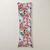 Coussins Longs Rose Rouge Taches de polka Grunge Décomposition (Devant (Vertical))