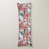 Coussins Longs Rose Rouge Taches de polka Grunge Décomposition (Dos (Vertical))