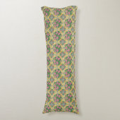 Coussins Longs Rose sur Carrelage jaune (Devant (Vertical))