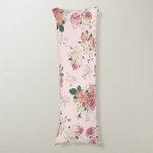 Coussins Longs Rose sur rose Vintage floral (Devant (Vertical))