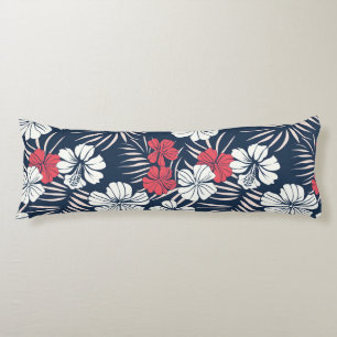 Coussins Longs Rose tropical et floral marine