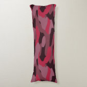 Coussins Longs Rose vif et camouflage Bourgogne (Devant (Vertical))