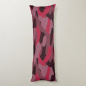 Coussins Longs Rose vif et camouflage Bourgogne (Dos (Vertical))