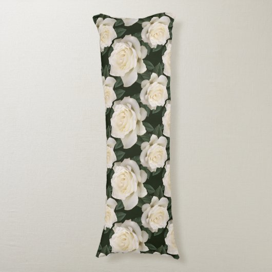 Coussins Longs Roses blanches (Devant (Vertical))