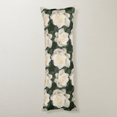 Coussins Longs Roses blanches (Dos (Vertical))