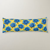 Coussins Longs Roses bleues 3d (Dos)