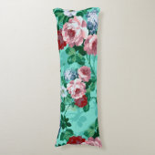 Coussins Longs Roses et fleurs colorés (Devant (Vertical))