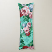 Coussins Longs Roses et fleurs colorés (Dos (Vertical))