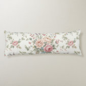Coussins Longs Roses Pastel Élégantes Shabby Chic (Dos)