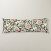 Coussins Longs Roses roses et Feuilles d'âge classiques (Dos)