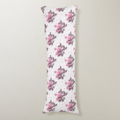 Coussins Longs Roses roses et violets poussiéreux. (Devant (Vertical))