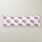 Coussins Longs Roses roses et violets poussiéreux. (Devant)