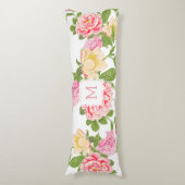 Coussins Longs Roses roses modernes 7 Fleur Jaune Illustration (Devant (Vertical))