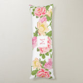 Coussins Longs Roses roses modernes 7 Fleur Jaune Illustration (Dos (Vertical))