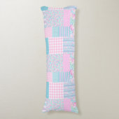 Coussins Longs Roses roses roses Faux Patchwork Grand Oreiller Co (Devant (Vertical))