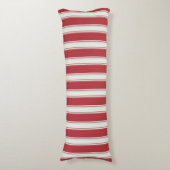 Coussins Longs Rouge Classique, Blanc et Rayures de Souris Mocha (Devant (Vertical))
