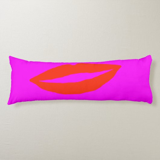 Coussins Longs Rouge lèvres rose (Devant)