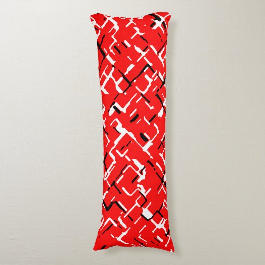 Coussins Longs Rouge noir (Devant (Vertical))