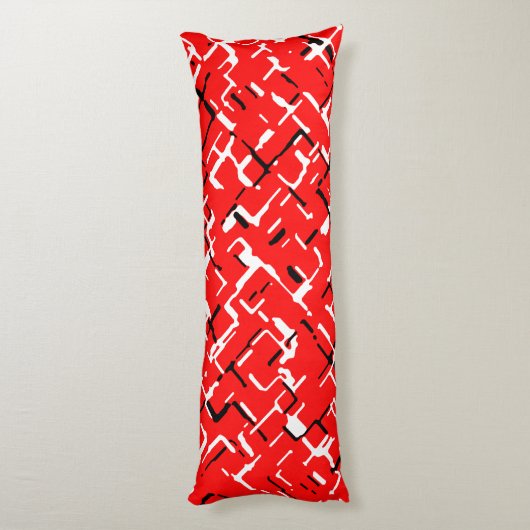 Coussins Longs Rouge noir (Dos (Vertical))